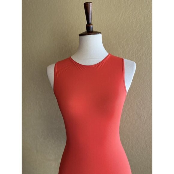 Skims Poppy Jelly Sheer Crew Neck Bodysuit Sleeveless Bodysuit Size M - Picture 8 of 10